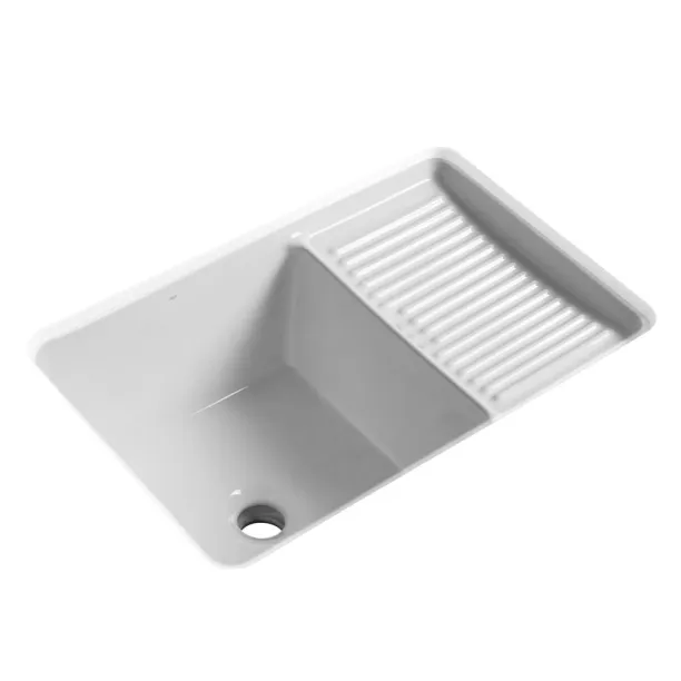 Tanque Louça de Embutir 57 cm com Esfregadeira (Sevilha Branco) Produto Tanque Louça de Embutir 57 cm com Esfregadeira (Sevilha Branco)