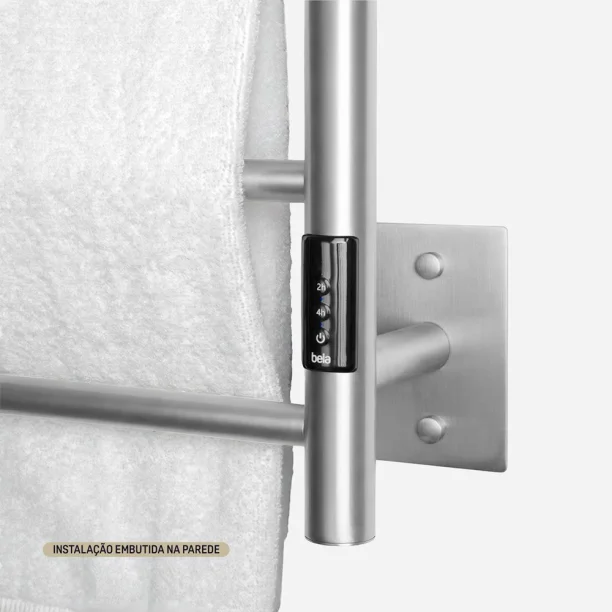 Toalheiro Térmico Inox 6 Barras Redondo (Foster Escovado) Produto Toalheiro Térmico Inox 6 Barras Redondo (Foster Escovado)