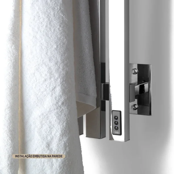 Toalheiro Térmico Inox Vertical Quadrado (Torres Cromado) Produto Toalheiro Térmico Inox Vertical Quadrado (Torres Cromado)