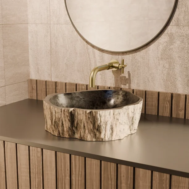 Torneira de Parede para Banheiro (Alva Ouro Fosca) - Outlet Produto Torneira de Parede para Banheiro (Alva Ouro Fosca) - Outlet