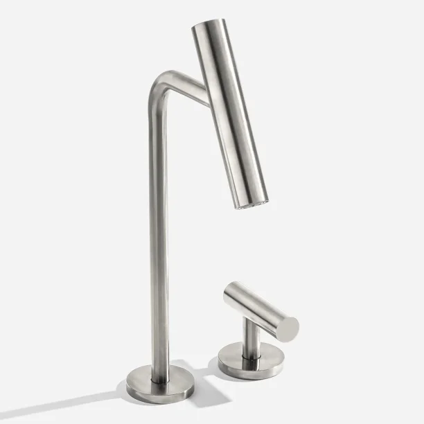 Produto Torneira Monocomando Alta para Banheiro (Lay Níquel Fosca) - Outlet