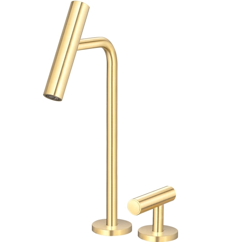 Torneira Monocomando Alta para Banheiro (Lay Ouro Fosco)