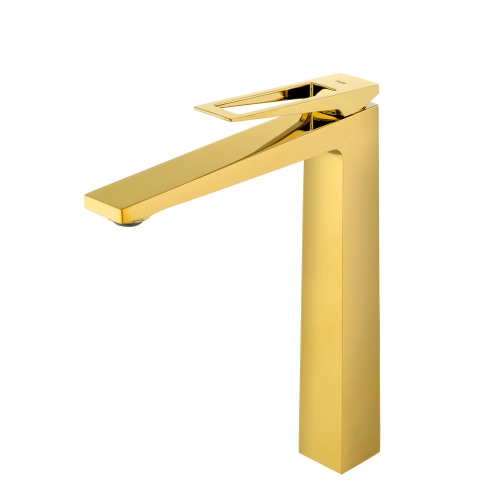 Torneira Monocomando Alta para Banheiro (Zeya Dourada)