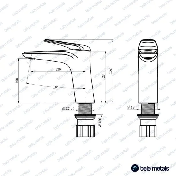 Produto Torneira Monocomando Baixa para Banheiro (Beni Cromada) - Outlet