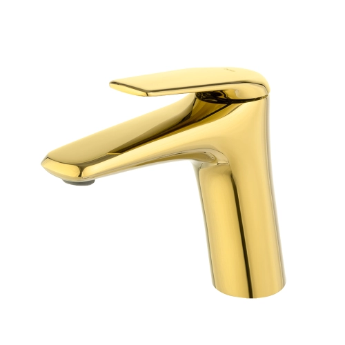 Torneira Monocomando Baixa para Banheiro (Beni Dourada)