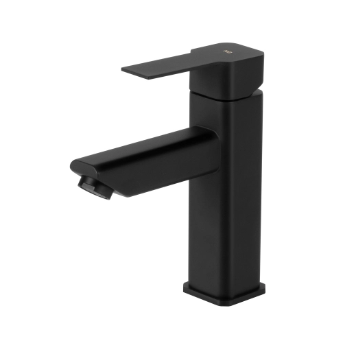 Torneira Monocomando Baixa para Banheiro Inox (Adda Preta Fosca)