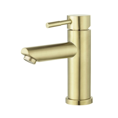 Torneira Monocomando Baixa para Banheiro Inox (Lis Ouro Fosca)