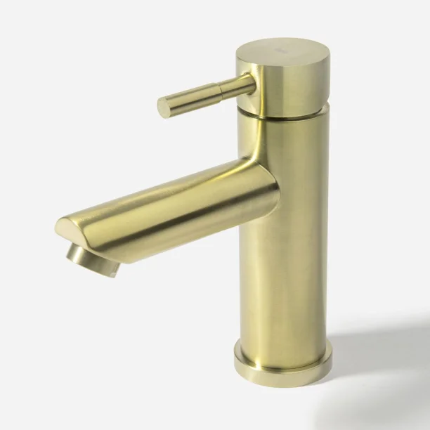 Torneira Monocomando Baixa para Banheiro Inox (Lis Ouro Fosca) - Outlet Produto Torneira Monocomando Baixa para Banheiro Inox (Lis Ouro Fosca) - Outlet