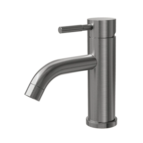 Torneira Monocomando Baixa para Banheiro Inox (Una Grafite Fosca)