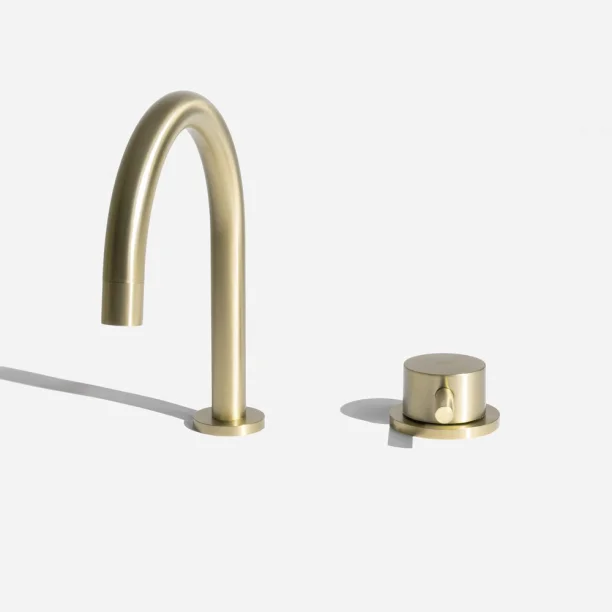 Torneira Monocomando Baixa para Banheiro (Milos Ouro Fosco) - Outlet Produto Torneira Monocomando Baixa para Banheiro (Milos Ouro Fosco) - Outlet
