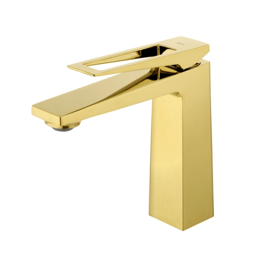 Torneira Monocomando Baixa para Banheiro (Zeya Dourada)