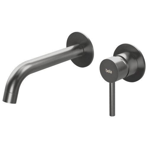 Torneira Monocomando de Parede para Banheiro Inox (Oka Grafite Fosca)