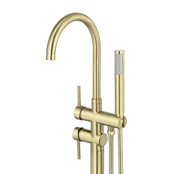 Torneira Monocomando de Piso para Banheira (Maule Ouro Fosca) - Outlet Produto Torneira Monocomando de Piso para Banheira (Maule Ouro Fosca) - Outlet
