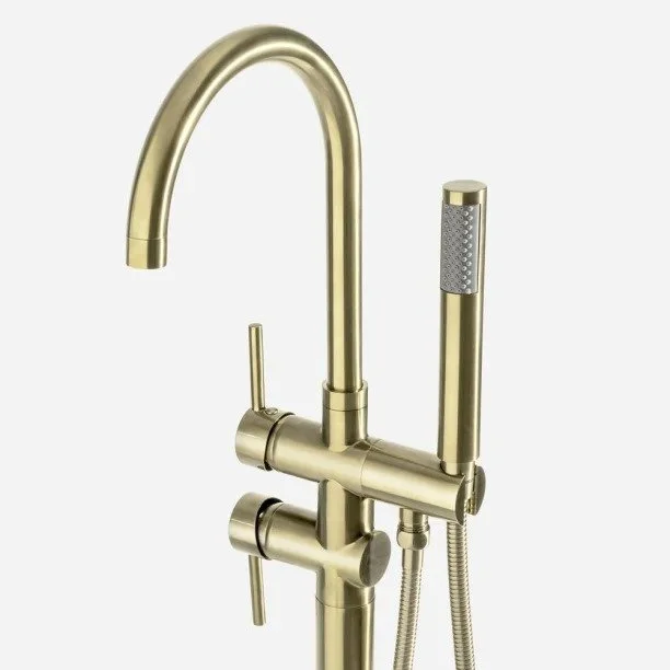 Torneira Monocomando de Piso para Banheira (Maule Ouro Fosca) - Outlet Produto Torneira Monocomando de Piso para Banheira (Maule Ouro Fosca) - Outlet