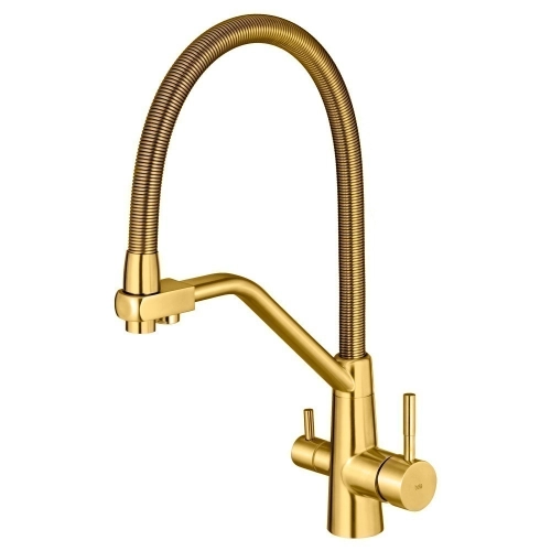 Torneira Monocomando Gourmet de Filtro (Nassau Dourada Fosca)