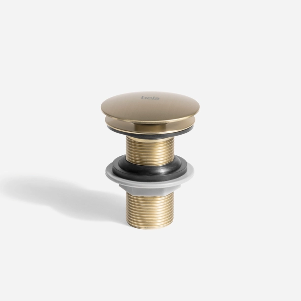 Válvula Click 7/8" de Inox para Cubas (Ouro Fosca) - Outlet Produto Válvula Click 7/8" de Inox para Cubas (Ouro Fosca) - Outlet