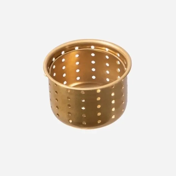 Produto Válvula Inox para Cuba Fazenda 4 1/2" Tampa e Cesto (Dourada Fosca) - Outlet