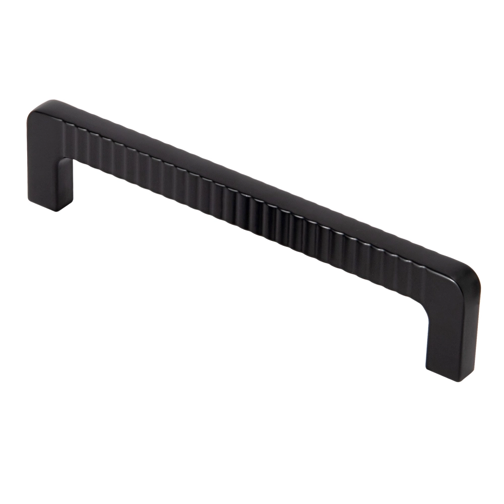 Puxador para Móvel Alça Sobrepor 128 mm Zamac (Petra Preto Fosco
