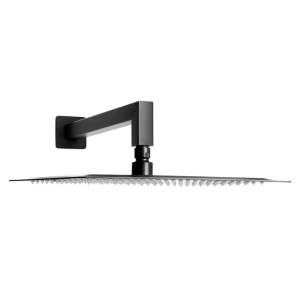 Ducha de Inox Quadrada 30x30 cm de Parede (Preta Fosca)