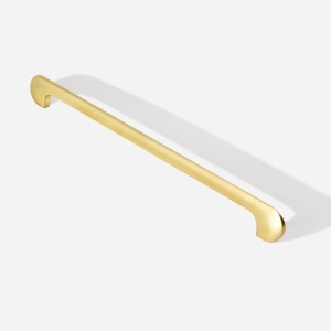 Puxador para M&oacute;vel Al&ccedil;a Sobrepor 256 mm Zamac (Pompeia Ouro Fosco)