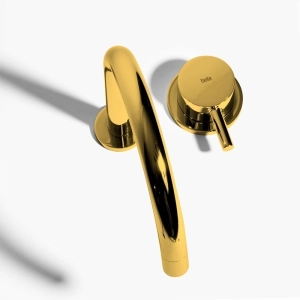 Torneira Monocomando Baixa para Banheiro (Milos Dourada)