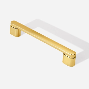 Puxador para M&oacute;vel Al&ccedil;a Sobrepor 128 mm Zamac (Memphis Dourado)