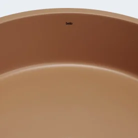Produto Cuba de Banheiro Concreto Apoio Redonda 39 cm (Oso Ocre)