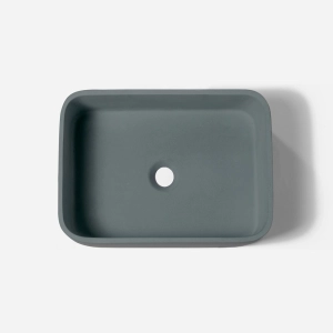 Cuba de Banheiro Concreto Apoio Retangular 42 cm (Tessa Florest)