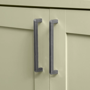 Puxador para Móvel Alça Sobrepor 192 mm Zamac (Petra Grafite Fosco)