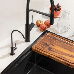 Kit Cuba Dupla Workstation Inox com Acess&oacute;rios (Kai Preta Fosca)