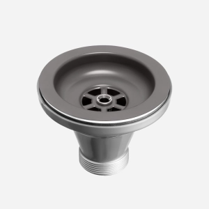 V&aacute;lvula Inox para Cuba Cozinha 4 1/2" com Tampa (Cinza Fosca) - Outlet