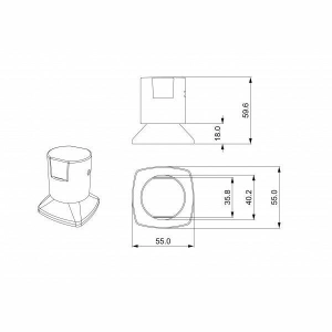 Acabamento para Registro Padr&atilde;o Deca e Docol (Ducon Dourado Fosco)