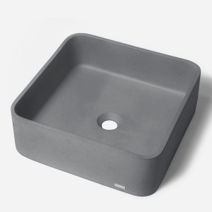 Cuba de Banheiro Concreto Apoio Quadrada 40 cm (Urban Grafite)