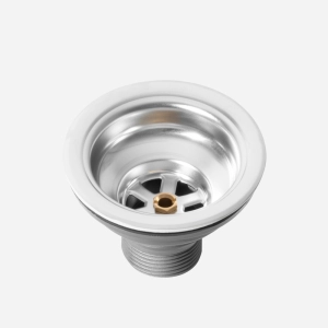 Válvula Inox para Cuba Cozinha 4 1/2" com Tampa (Escovada)