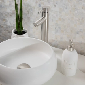 Torneira Monocomando Alta para Banheiro Inox (Lis Escovada)