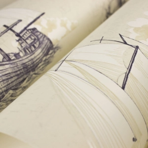 Papel de Parede Infantil Barco Lavável 10,00 x 0,53 m (Avventura Tre)