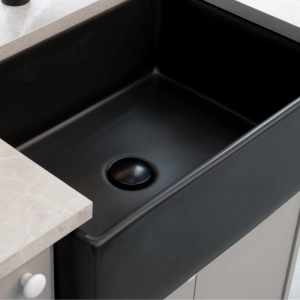 Cuba Fazenda de Cozinha Lou&ccedil;a Retangular 55x41 cm (Amalfi Preta)