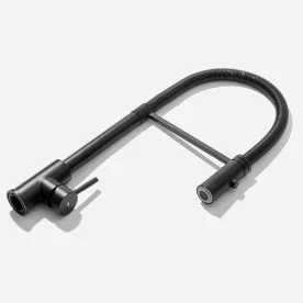 Produto Torneira Monocomando Gourmet de Cozinha Inox (Capri Preta Fosca) - outlet