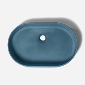 Cuba de Banheiro Concreto Apoio Elipse 55 cm (Lotus Caribe)