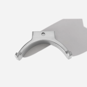 Cabide com Gancho Duplo de Parede Zamac (Batel Escovado)