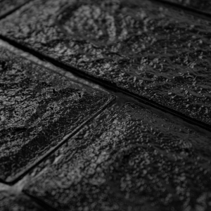 Painel 3D Tijolo Adesivo 70x77x0,5 cm (Preto)