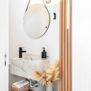 Torneira Monocomando Baixa para Banheiro Inox (Adda Preta Fosca)