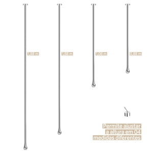 Torneira de Teto com Monocomando de Bancada (Caia Cromada)