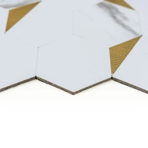 Pastilhas Adesivas Metálicas (Carrara Gold)