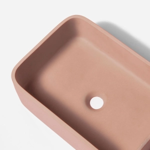 Cuba de Banheiro Concreto Apoio Retangular 42 cm (Tessa Ros&eacute;)