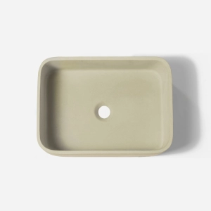 Cuba de Banheiro Concreto Apoio Retangular 42 cm (Tessa Travertino)