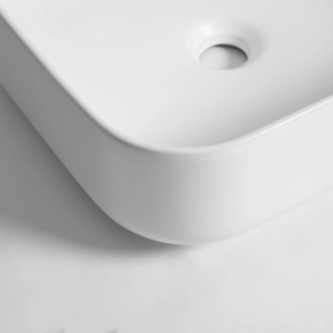 Cuba de Banheiro Louça Apoio Quadrada 39 cm (Treviso Branca Fosca)