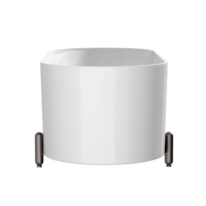 Banheira de Imersão 150cm Mainz Branca com Pés Preto Fosco