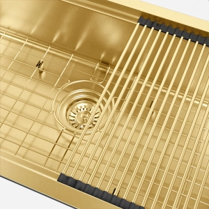 Kit Cuba Workstation Inox com Acess&oacute;rios (Osaka Ouro Fosca)