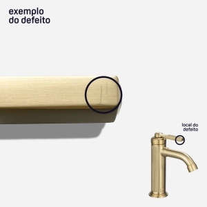 Torneira Monocomando Retr&ocirc; Baixa para Banheiro (Morin Dourada Fosca) - Outlet